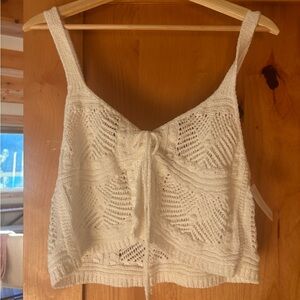 Elegant White Knit Women's Top